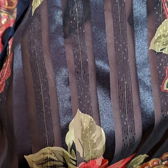 Victoria's Secret Gold Label Stripe Floral Blouse - Picture 4 of 6